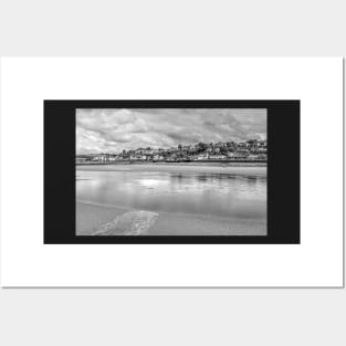 East the Water, Bideford, Devon, Monochrome Posters and Art